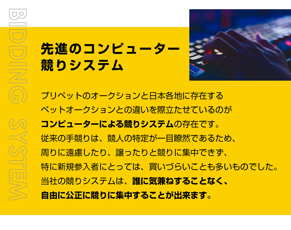 コンピューターによる競りシステム